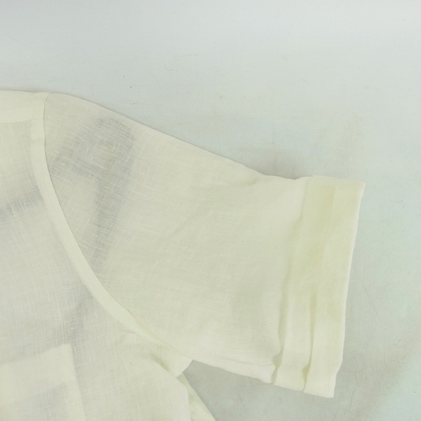 実際に弊社で買取させて頂いたdrestripドレストリップ 半袖リネンシャツ アイボリー系 1の画像 6枚目