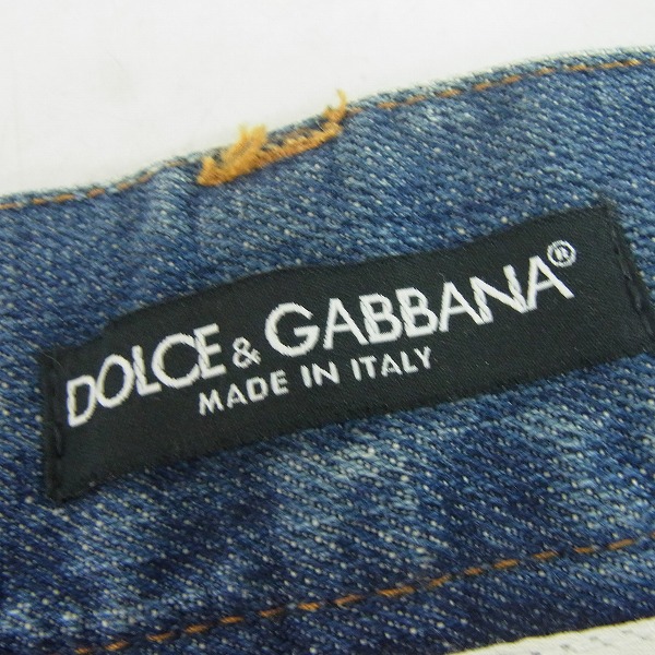 実際に弊社で買取させて頂いたDolce&Gabbana/ドルチェ&ガッバーナ バックロゴプレート付き ペイントデニム G3033D/G8055/58の画像 3枚目