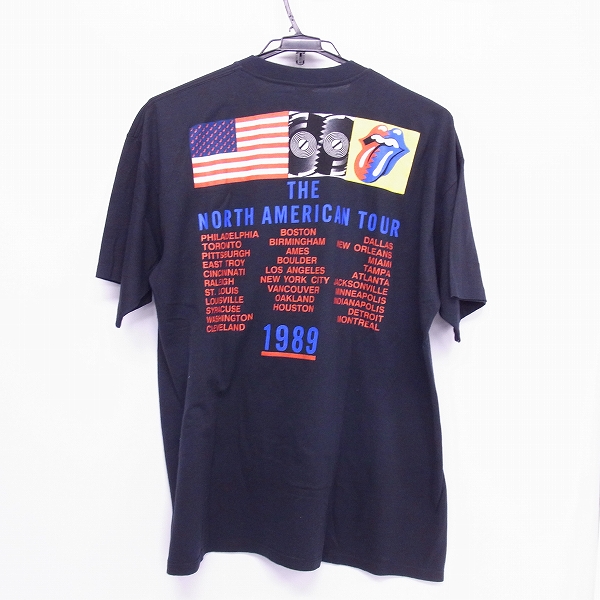 実際に弊社で買取させて頂いたRolling Stones/ローリングストーンズ THE NORTH AMERICAN TOUR 1989 ビンテージ バンドTシャツ/XLの画像 1枚目