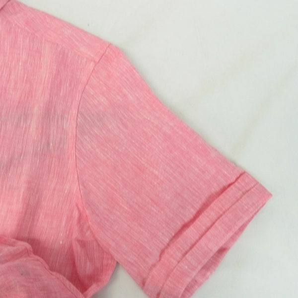 実際に弊社で買取させて頂いた【未使用】drestripドレストリップ 半袖リネンシャツ ピンク 3の画像 6枚目
