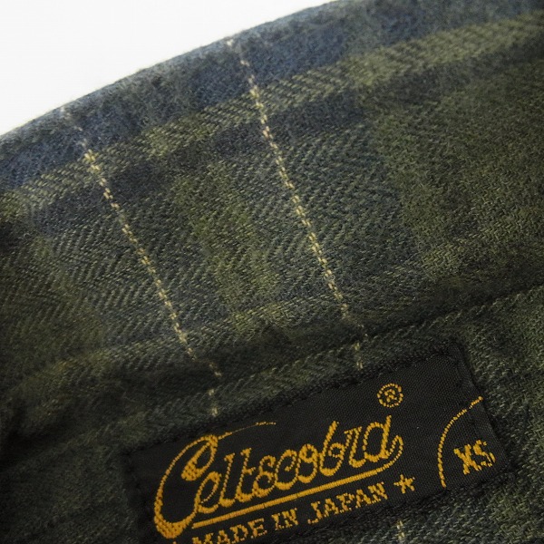 実際に弊社で買取させて頂いたCelt&Cobra/ケルト&コブラ チェックシャツ/ネルシャツ グリーン系 XSの画像 5枚目