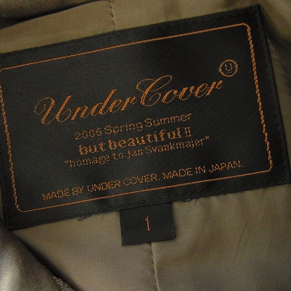 実際に弊社で買取させて頂いたUNDERCOVER/アンダーカバー  目玉ボタンデザインブラウスジャケット/1の画像 2枚目
