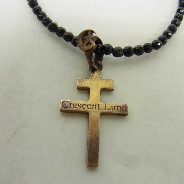 実際に弊社で買取させて頂いたCrescent Luna/クレセントルナ Gratitud オニキス クロス ネックレスの画像 1枚目