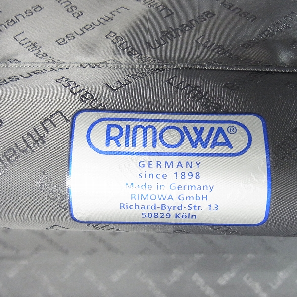 実際に弊社で買取させて頂いた【未使用】RIMOWA/リモワ Lufthansa/ルフトハンザ 別注 キャリーバッグ 4輪マルチホイール 921.90/64Lの画像 5枚目