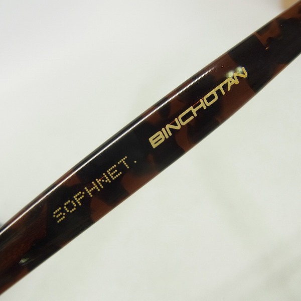 実際に弊社で買取させて頂いたSOPHNET×金子眼鏡店/ソフネット×カネコガンキョウテン BINCHOTAN メガネフレームの画像 4枚目