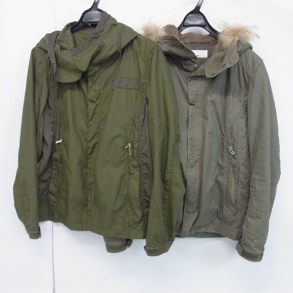 実際に弊社で買取させて頂いたHARE/ハレ フーデット ライナー付き モッズコート/ミリタリーパーカー 2点セット
