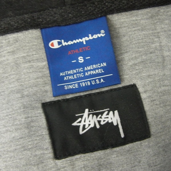 STUSSY×Champion/ステューシー×チャンピオン ジップアップパーカー