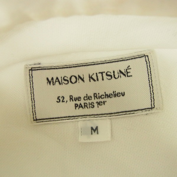実際に弊社で買取させて頂いたMAISON KITSUNE/メゾンキツネ イタリア製 ノーカラー コットンシャツ Mの画像 2枚目