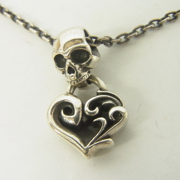 実際に弊社で買取させて頂いたDEAL DESIGN/ディールデザイン スカルベイルハートトップ ネックレスの画像 1枚目