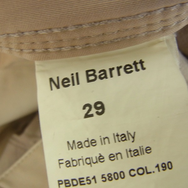 実際に弊社で買取させて頂いたNEIL BARRETT/ニールバレット コットン チノパンツ/29の画像 4枚目