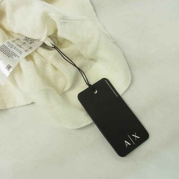 実際に弊社で買取させて頂いた【未使用】ARMANI EXCHANGE/アルマーニエクスチェンジ LINEN SIMPLE STRIPE V-NECK SWEATER 3YZM1N-ZMG1Z/XLの画像 7枚目