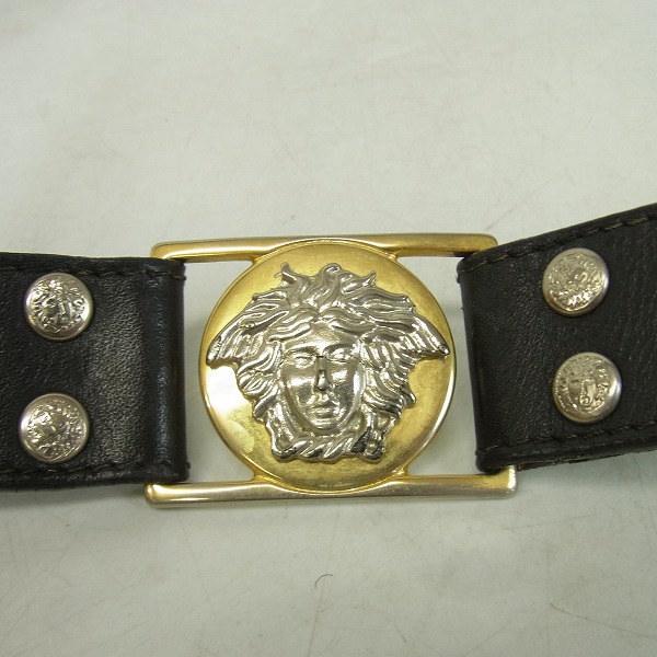 実際に弊社で買取させて頂いたGIANNI VERSACE/ジャンニベルサーチ メデューサ レザーベルト 85/34の画像 3枚目