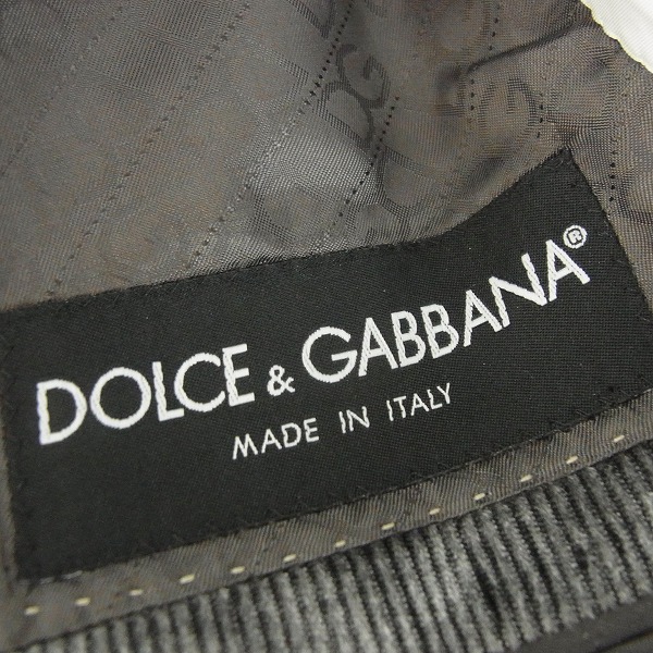 実際に弊社で買取させて頂いたDolce&Gabbana/ドルチェ&ガッバーナ 光沢コーデュロイ テーラードジャケット/48の画像 2枚目