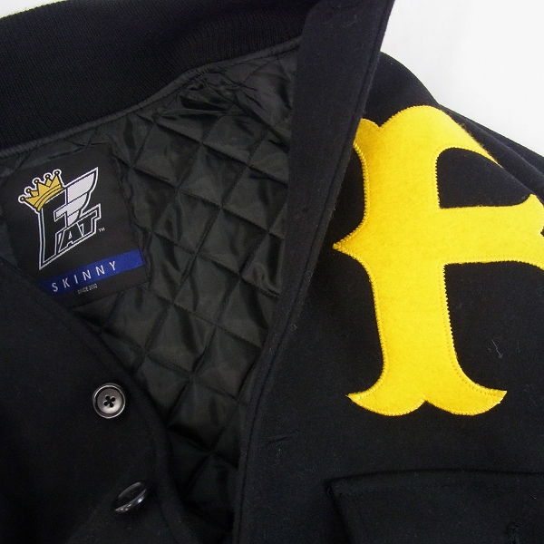 実際に弊社で買取させて頂いたFAT/エフエーティー ワッペン付き ウール スタジャン/Sの画像 4枚目