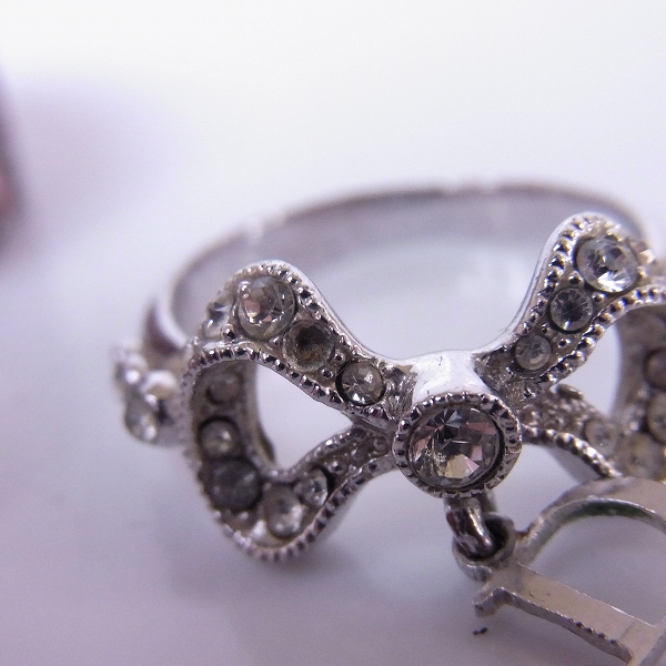 実際に弊社で買取させて頂いたChristian Dior/クリスチャン ディオール トロッターリング/リボンモチーフリング 2点セットの画像 4枚目