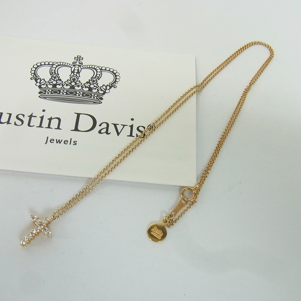 定番入荷 Justin Davis K18WG クロス ネックレス - 通販 - www