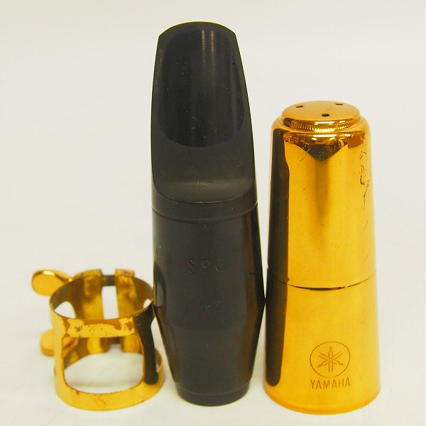 実際に弊社で買取させて頂いたSELMER/セルマー アルトサックス用マウスピース S90 180 詳細不明リガチャー/YAMAHAメタルキャップ付き