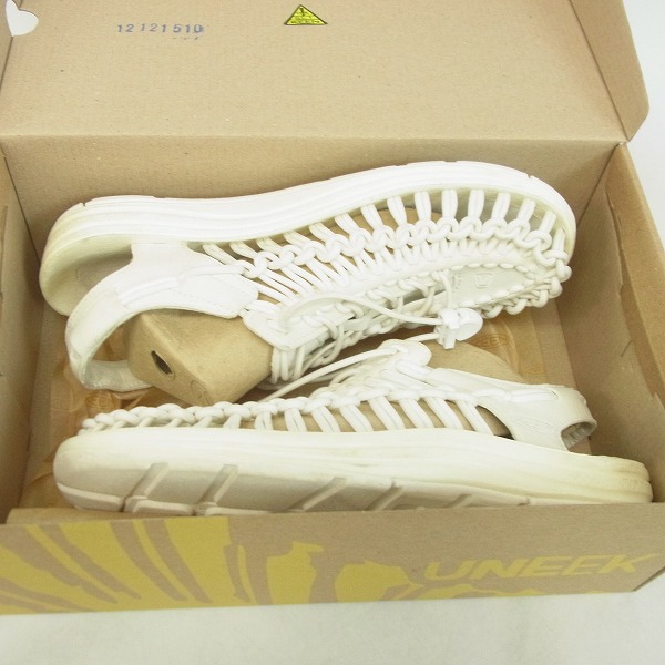 実際に弊社で買取させて頂いたKEEN/キーン UNEEK スターホワイト 編み込みサンダル 1014098/25.5の画像 7枚目