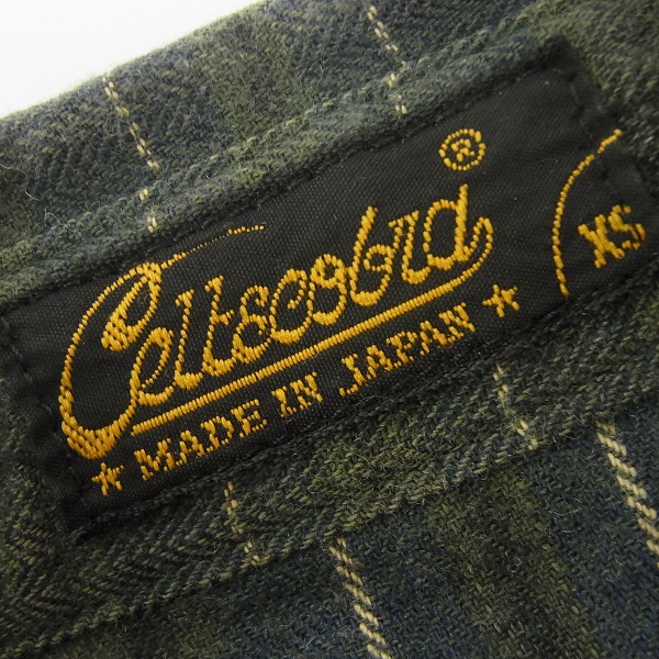 実際に弊社で買取させて頂いたCelt&Cobra/ケルト&コブラ チェックシャツ/ネルシャツ グリーン系 XSの画像 2枚目