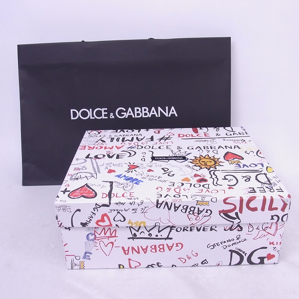 実際に弊社で買取させて頂いたDolce&Gabbana/ドルチェ&ガッバーナ 18AW SORRENTO/ソレント グラフィティプリント スニーカー CS1595 AV247/41の画像 7枚目