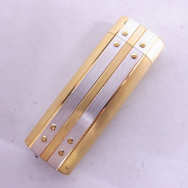 実際に弊社で買取させて頂いたCartier/カルティエ サントス ガスライター ゴールド×シルバー