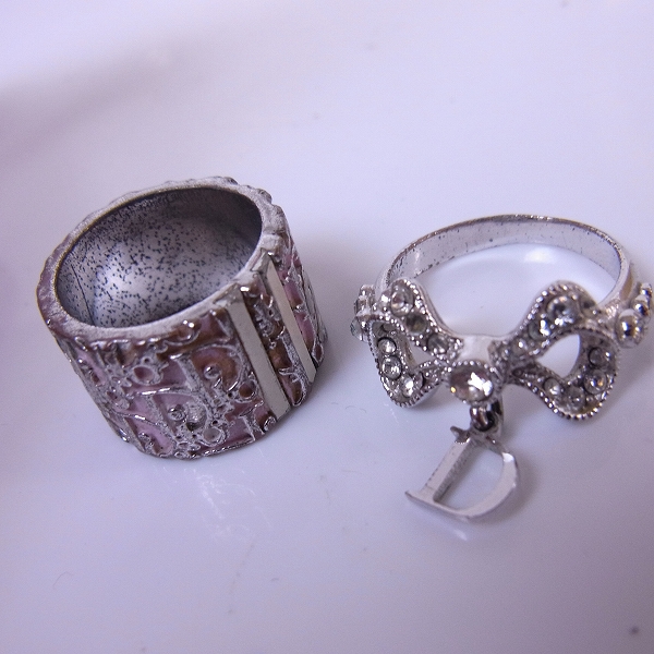 実際に弊社で買取させて頂いたChristian Dior/クリスチャン ディオール トロッターリング/リボンモチーフリング 2点セット