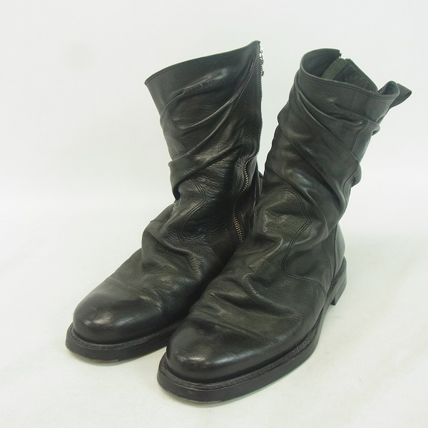 実際に弊社で買取させて頂いたMIHARAYASUHIRO/ミハラヤスヒロ サイドジップ レザーブーツ 27.0の画像 1枚目