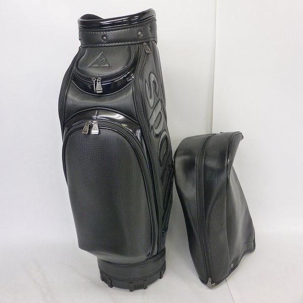 実際に弊社で買取させて頂いた★le coq sportif/ル・コック 6分割キャディバッグ XQQ12280L ブラックの画像 1枚目