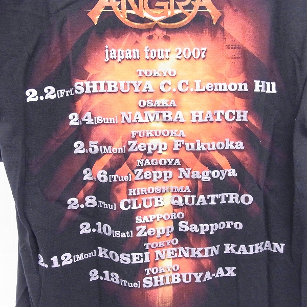 ANGRA/アングラ REBIRTH/ジャパンツアー07 ヘヴィメタル バンドTシャツ