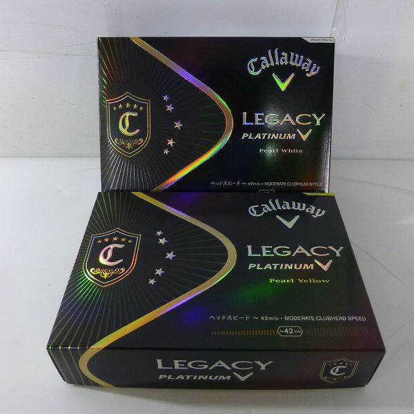 実際に弊社で買取させて頂いた【未使用】Callaway/キャロウェイ ゴルフボール LEGACY PLATINUM 2ダース パールホワイト/パールイエロー