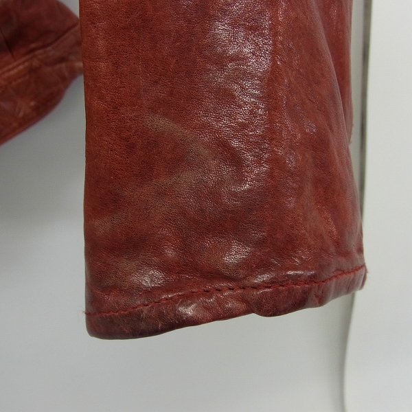 実際に弊社で買取させて頂いたBACKLASH/バックラッシュ ジャパンホースレザーシングルライダース 1367-02/Sの画像 7枚目