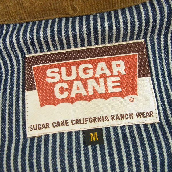 実際に弊社で買取させて頂いたSUGAR CANE/シュガーケーン レザー切り替え デニムダウンベスト/Mの画像 2枚目