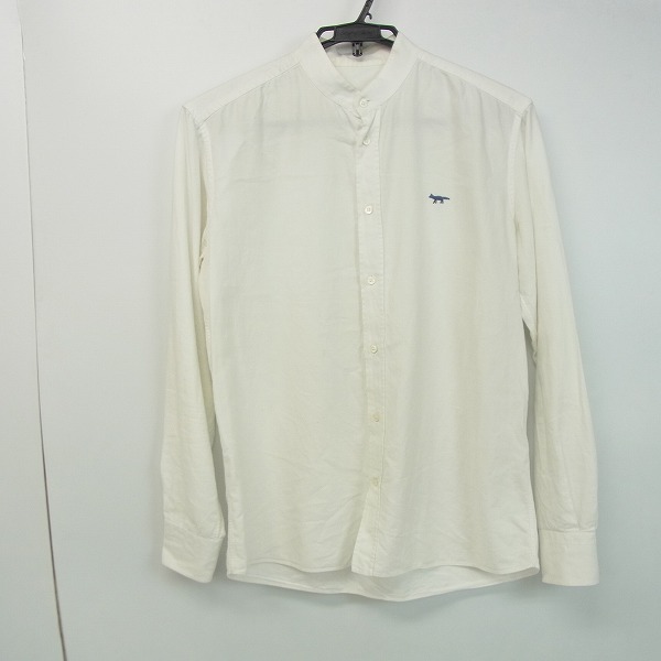 実際に弊社で買取させて頂いたMAISON KITSUNE/メゾンキツネ イタリア製 ノーカラー コットンシャツ M
