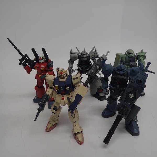 実際に弊社で買取させて頂いた【ジャンク 組立・塗装済】ガンプラ HGUC他 陸戦型ガンダム,ガンキャノン,ザク,グフカスタム,グフフライト 5点SET