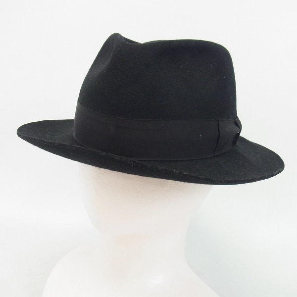 実際に弊社で買取させて頂いたCA4LA/カシラ KNOX/ノックス ウール 100% 中折ハット ブラック NOX00112