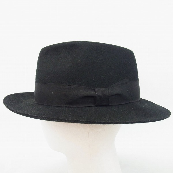 実際に弊社で買取させて頂いたCA4LA/カシラ KNOX/ノックス ウール 100% 中折ハット ブラック NOX00112の画像 2枚目