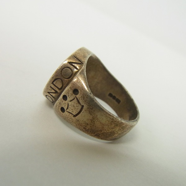 実際に弊社で買取させて頂いたCRAZY PIG DESIGNS/クレイジーピッグ Round CPD LOGO ロゴ印台リング/11号の画像 2枚目