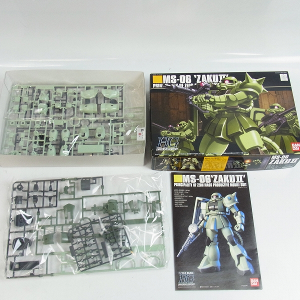 実際に弊社で買取させて頂いた【未組立】バンダイ HG 1/144 機動戦士ガンダム ザクI/量産型ザク/シャア専用ザク ガンプラ 3点セットの画像 3枚目