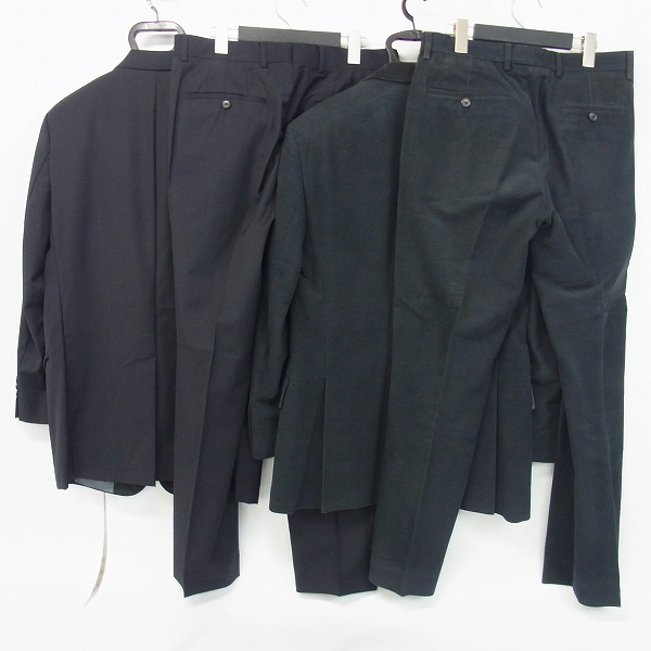 実際に弊社で買取させて頂いたHUGO BOSS/ヒューゴボス モスグリーン/ネイビー ジャケット セットアップ 2点セットの画像 1枚目