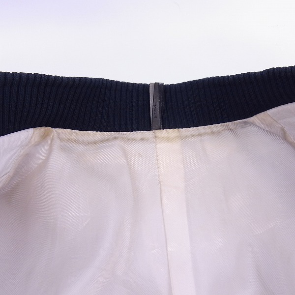 実際に弊社で買取させて頂いたDIOR HOMME/ディオールオム リブ付レザースタジャン/ジャケット/52の画像 9枚目