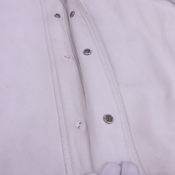 実際に弊社で買取させて頂いたDIOR HOMME/ディオールオム リブ付レザースタジャン/ジャケット/52の画像 3枚目