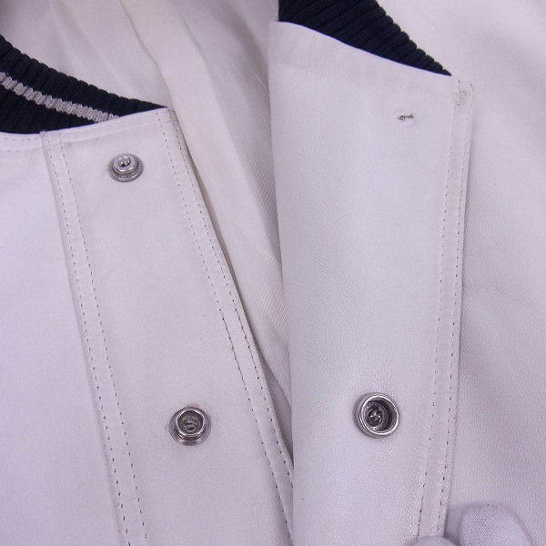 実際に弊社で買取させて頂いたDIOR HOMME/ディオールオム リブ付レザースタジャン/ジャケット/52の画像 2枚目