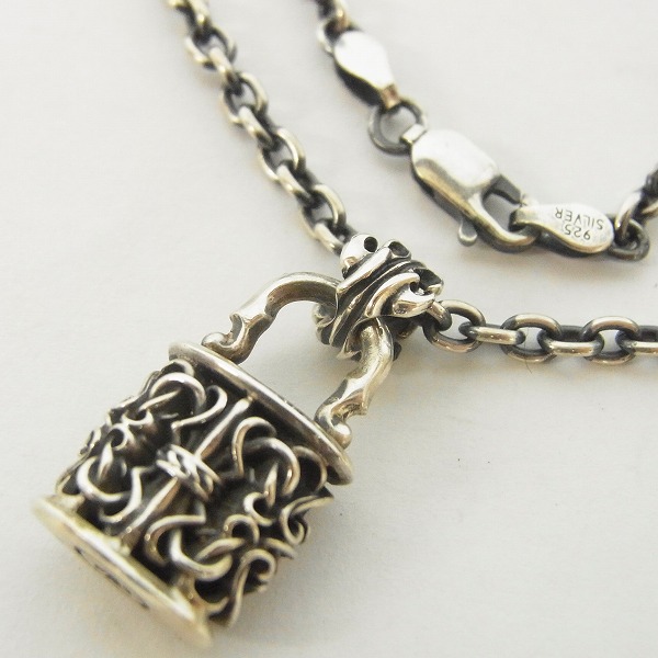 実際に弊社で買取させて頂いたDEAL DESIGN/ディールデザイン キングゲートパドロックネックレスチェーン/シルバー