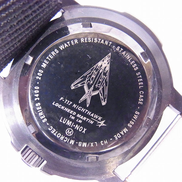 実際に弊社で買取させて頂いたLUMINOX/ルミノックス ブラックアウト/F-117ナイトホークシリーズ/3401の画像 3枚目