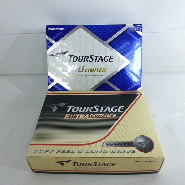 実際に弊社で買取させて頂いた【未使用】BRIDGESTONE/ブリヂストン ゴルフボール TOURSTAGE V10 LIMITED/EXTRA DISTANCE 計2ダース ホワイト