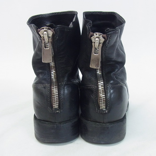 GUIDI/グイディ バックジップ ベビーカーフレザーショートブーツ 986