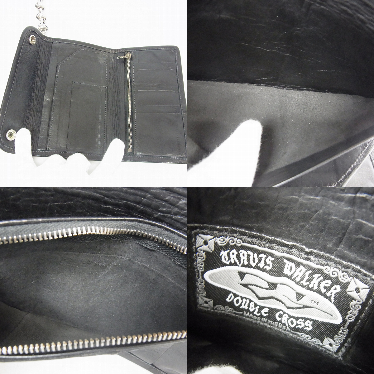 実際に弊社で買取させて頂いた【カスタム】TRAVIS WALKER ラージ3フォールドウォレット w/スカルキーチェーンの画像 5枚目