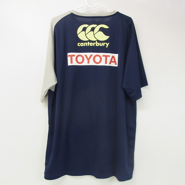 実際に弊社で買取させて頂いた【未使用】CANTERBURY/カンタベリー TOYOTA PRACTICE T-SHIRT Tシャツ R35506TY ネイビー/6Lの画像 1枚目