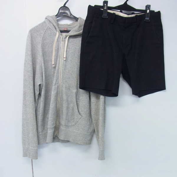 実際に弊社で買取させて頂いたEDIFICE/エディフィス コットンパーカー/ハーフ/ショートパンツ 44/S 2点セット