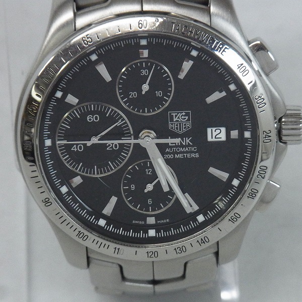 実際に弊社で買取させて頂いたTAG HEUER/タグホイヤー Link/リンク 裏スケ 自動巻き クロノグラフ 腕時計 CJF2110-0